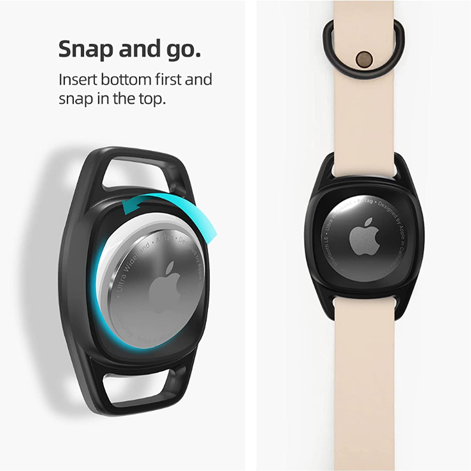 Case for Airtag Dog Collar, Flexible TPU Cover Fits Pet Cat Collars, Protective Anti-Scratch Case Compatible with Airtag 2021  DOGOWU   