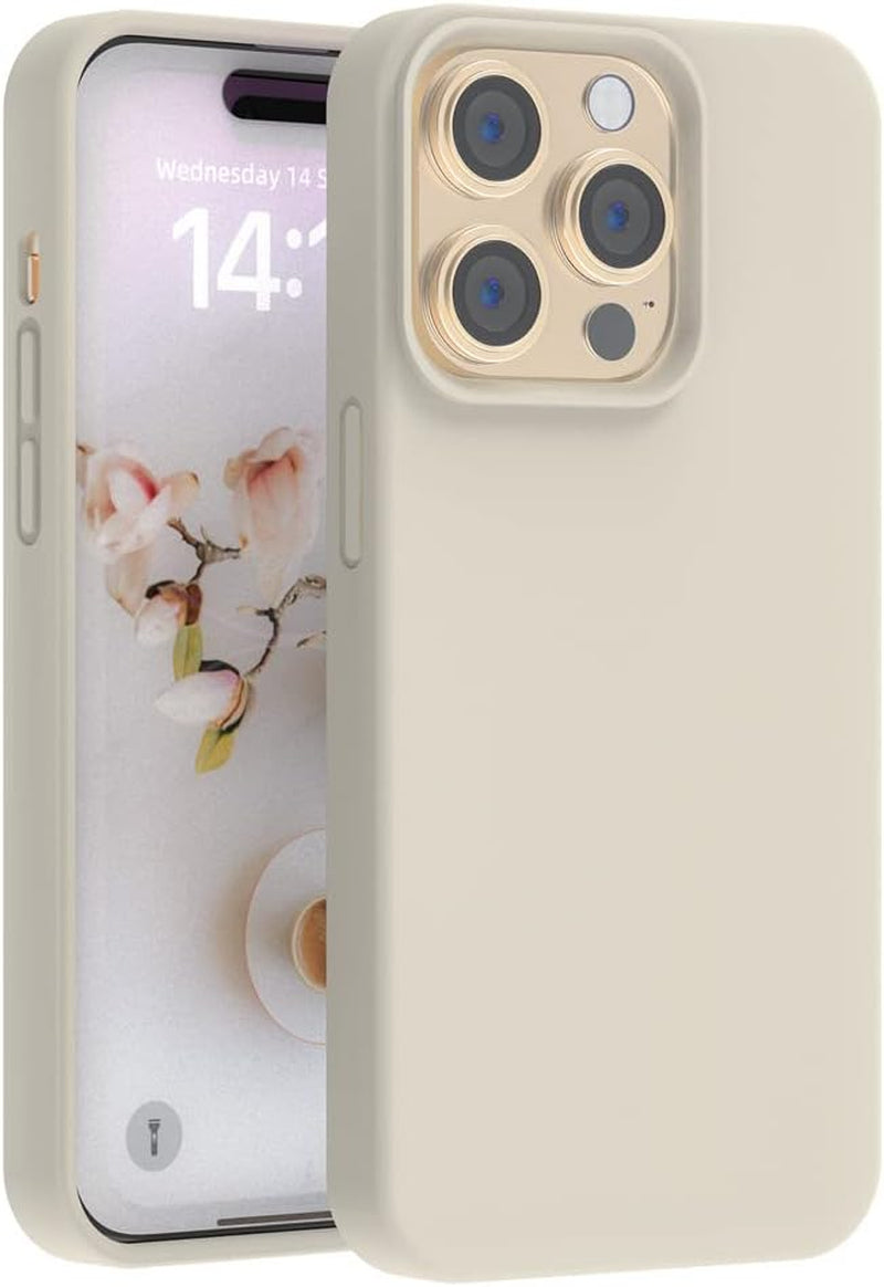 SOH Iphone 14 Pro Silicone Case 6.1 Inch Full-Body Shockproof Case with Ultra-Thin Inner Lining Compatible with Apple Iphone 14 Pro (Black)  SOH Mingying   