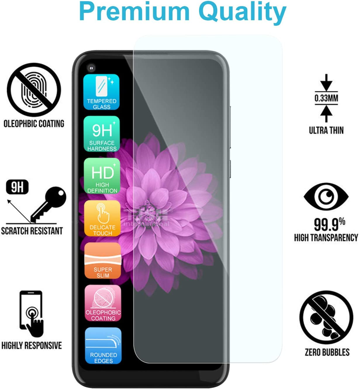 TJS Compatible for Nokia G100 Case (N150Dl)/Nokia C300 Case (N155DL), with Tempered Glass Screen Protector, Metal Ring Magnetic Support Kickstand Heavy Duty Protection Phone Case (Red)  TJS   