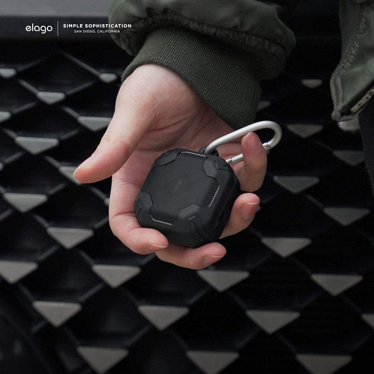 Elago Armor Case Compatible with Samsung Galaxy Buds 2 Pro (2022) / Galaxy Buds 2 (2021) / Galaxy Buds Pro (2021) / Galaxy Buds Live (2020) [US Patent Registered] [Black]  elago   