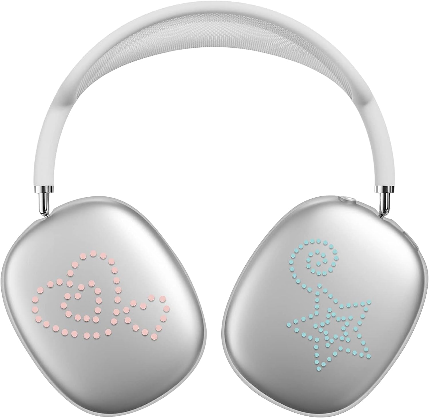 AIIEKZ Case Cover for Airpods Max, Painted Soft TPU Anti-Scratch Protective Ear Cups Case for Apple Airpods Max Headphones (Stars)  AIIEKZ Heart and Star  