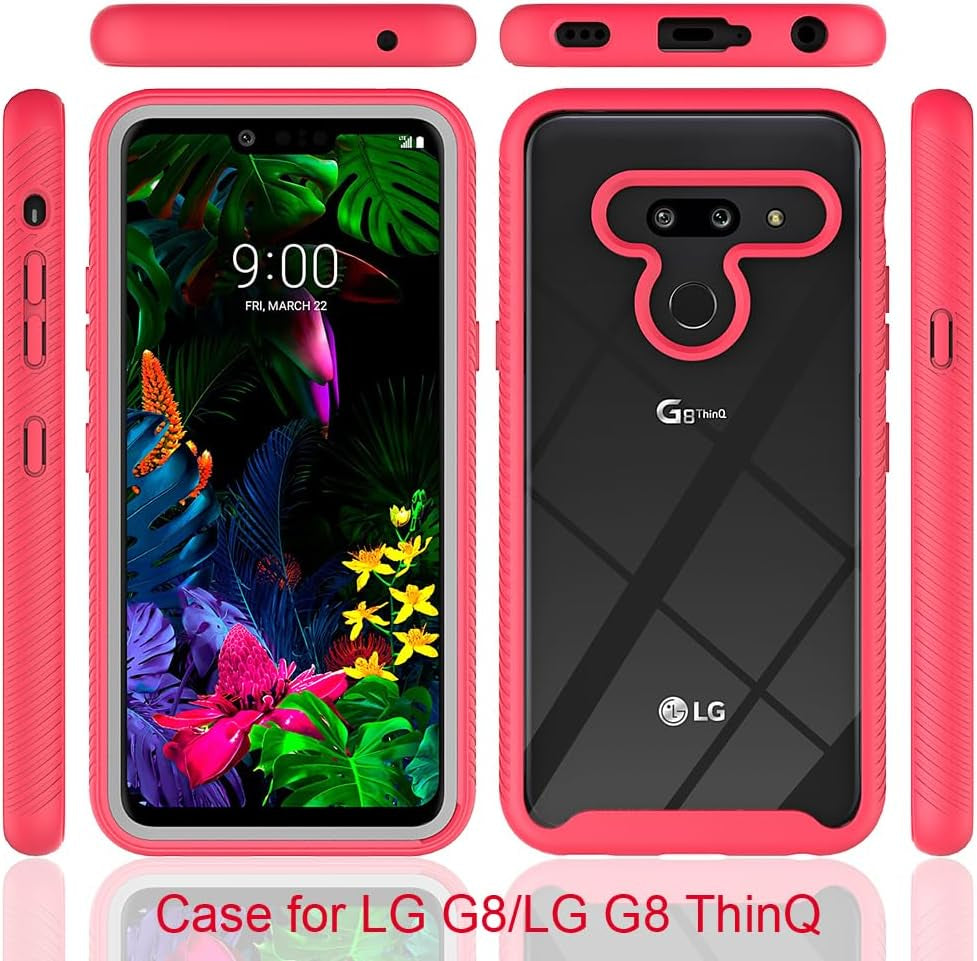 Bumper Case for LG G8 Thinq, Double Layer Protection for LG G8 Thinq Case, PC Front Bumper + Back Cover Non-Slip Combination Phone Cover for LG G8 Thinq Light Blue  Generic   