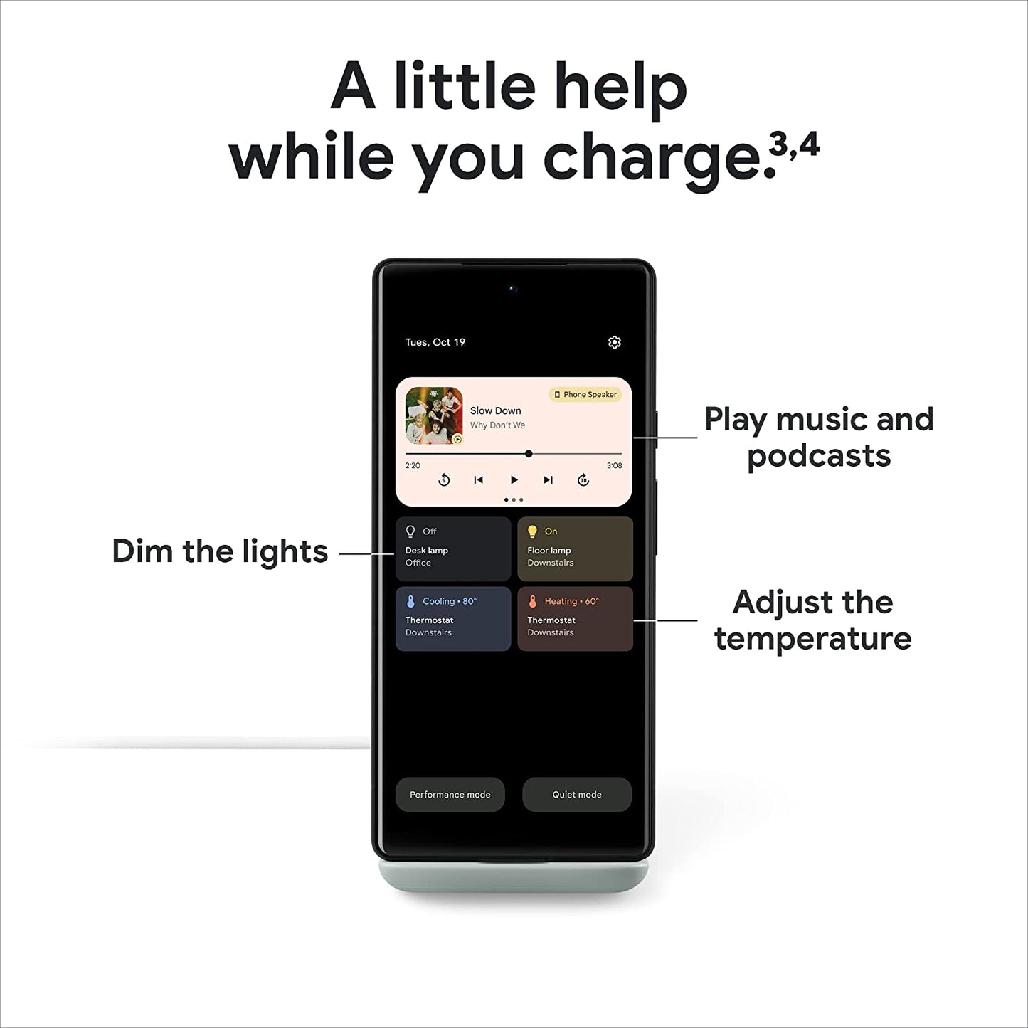 Google Pixel Stand (2Nd Gen) - Wireless Charger - Fast Charging Pixel Phone Charger - Compatible with Pixel Phones and Qi Certified Devices  Google   