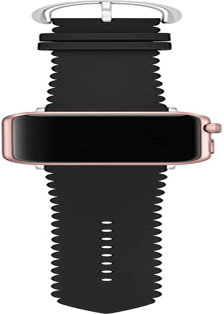 Kate Spade New York Silicone Band for 38/40Mm Apple Watch Series 1-7, Color: Black Scallop, Silver (Model: KSS0018)  kate spade new york MFG   