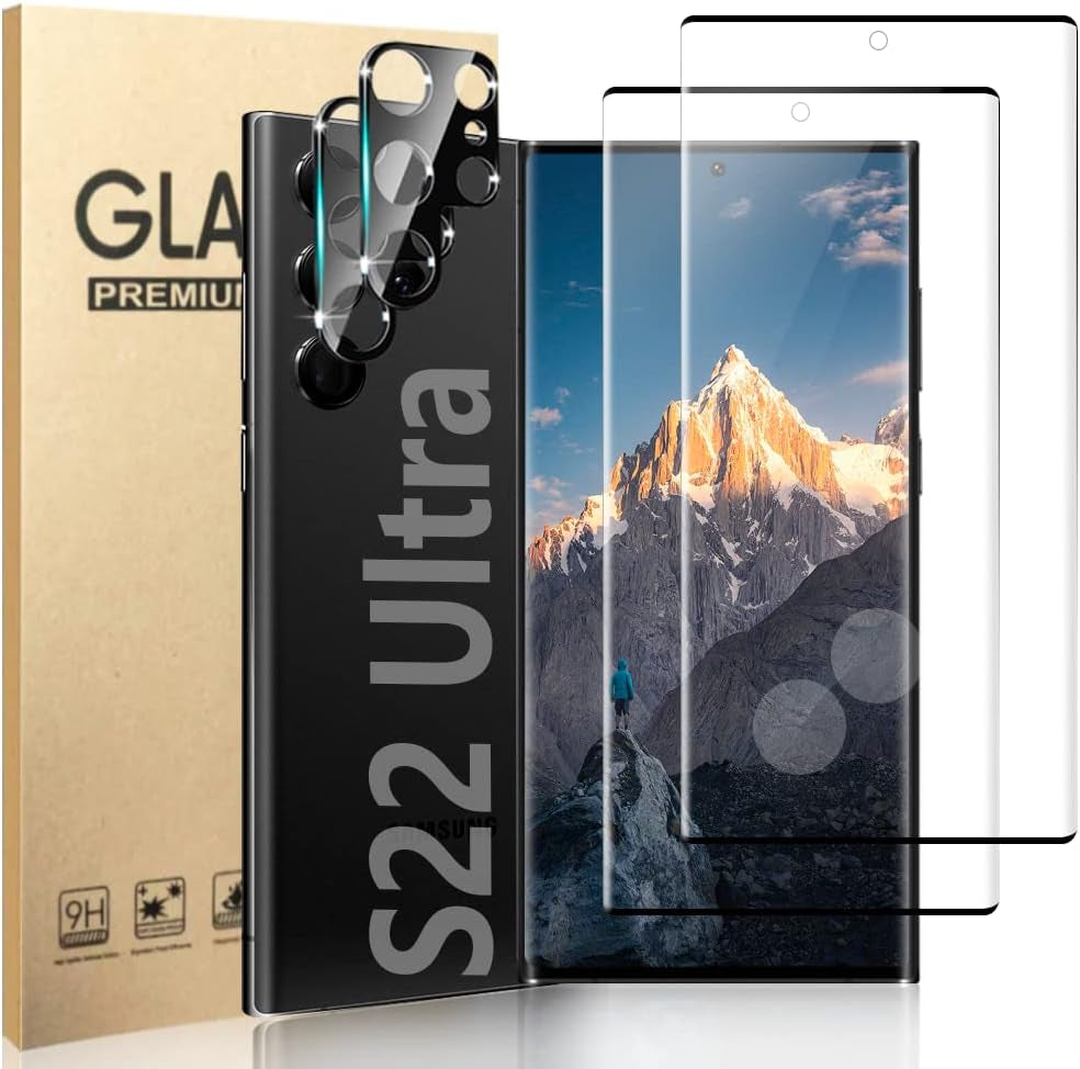 [2+2 Pack] Galaxy Note 20 Ultra 6.9 Inch Privacy Screen Protector with Camera Lens Protector, Fingerprint Compatible, Bubble Free, Flexible Anti-Spy TPU Film for Samsung Galaxy Note 20 Ultra 5G  AFSKU Galaxy S22 Ultra Glass Screen Protector  