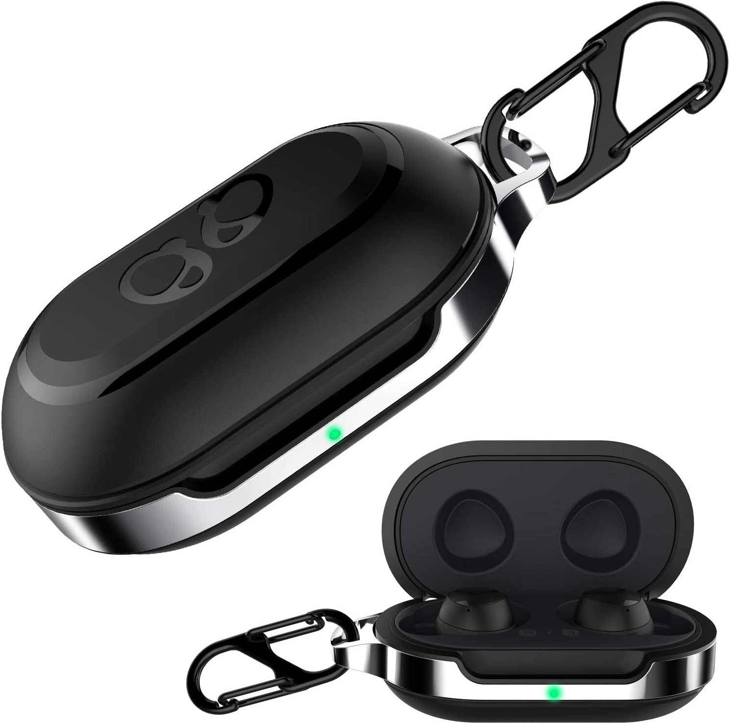 HALLEAST for Galaxy Buds Case Cover, Galaxy Buds+ plus Carrying Case TPU Full Protective Skin with Keychain for Galaxy Buds Wireless 2019 2020 Earbuds Accessories, Black  HALLEAST   