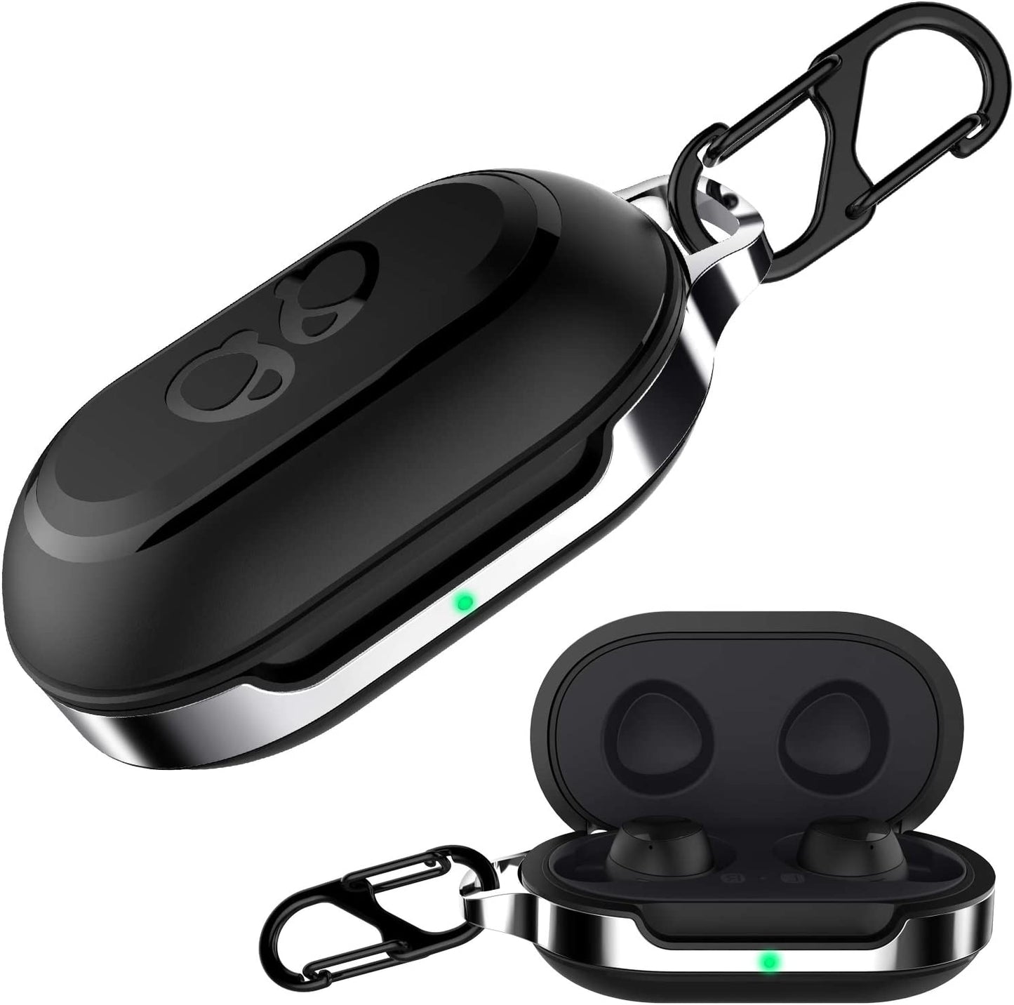 HALLEAST for Galaxy Buds Case Cover, Galaxy Buds+ plus Carrying Case TPU Full Protective Skin with Keychain for Galaxy Buds Wireless 2019 2020 Earbuds Accessories, Black  HALLEAST   