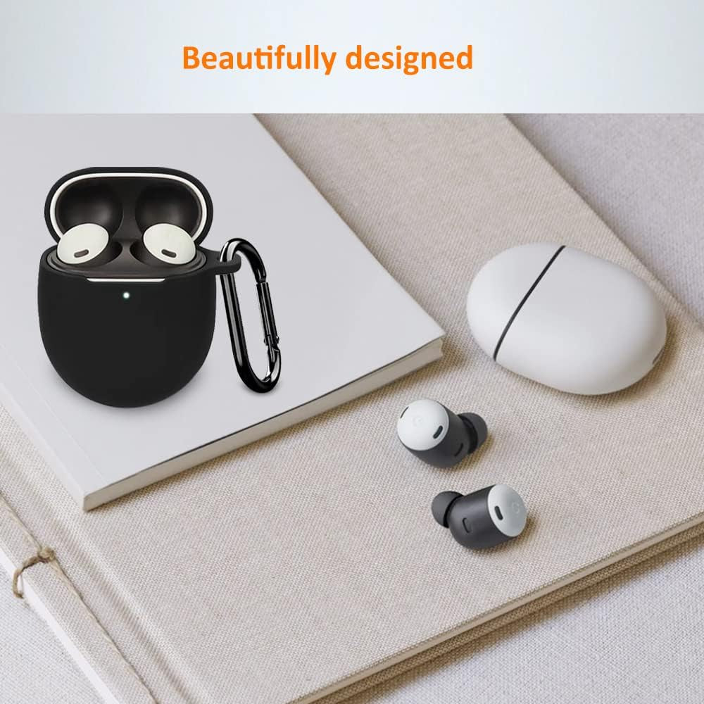 3 Pack | Autosonic Case Designed for Google Pixel Buds Pro (2022) | Soft Silicone Material, Protective Pixel Earbuds Skin | Black, White and Green  AutoSonic   