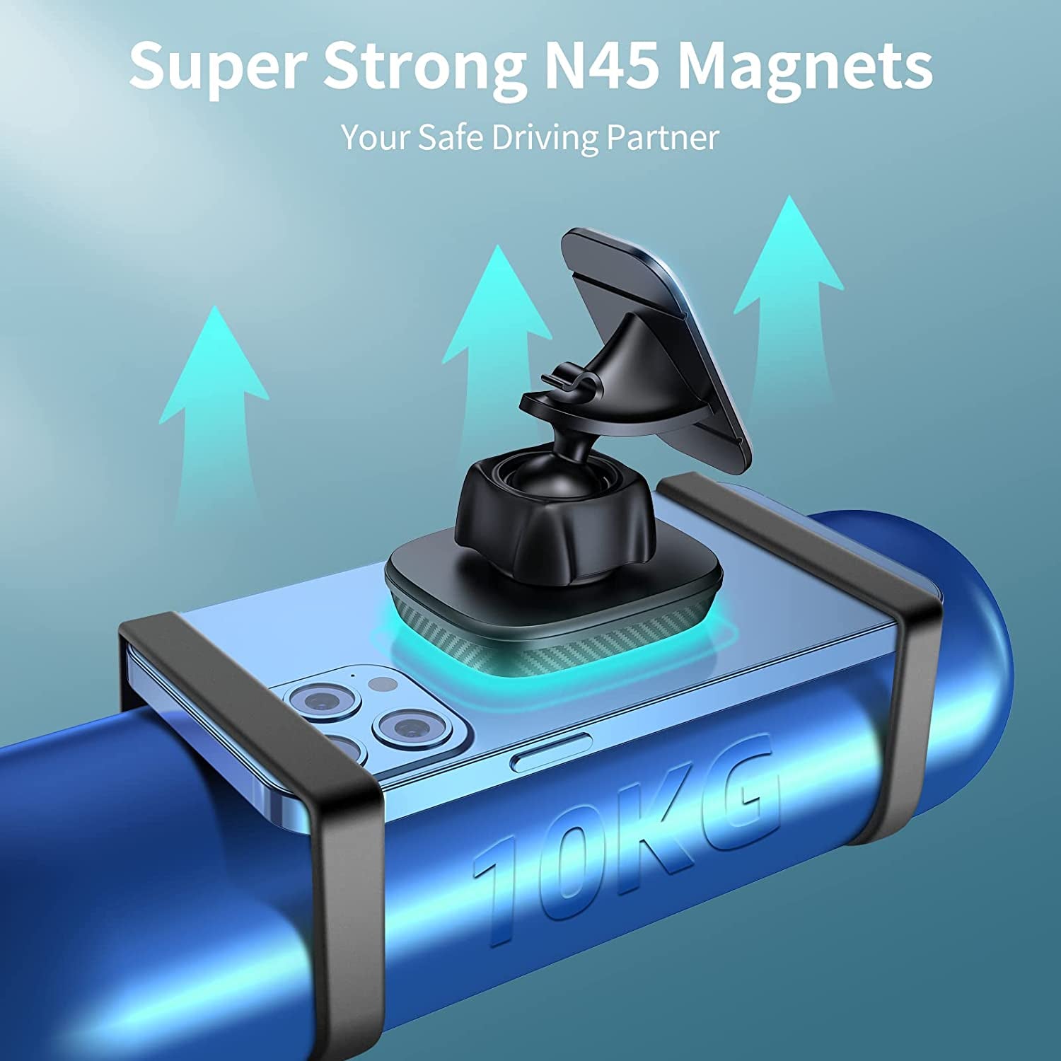 [2 Pack] Magnetic Phone Holder for Car, Apps2Car [Super Strong Magnet] Phone Mount for Car, Dashboard Magnetic Car Phone Holder Mount with Strong VHB Adhesive Mounting, Compatible with Iphone, Samsung  Wiiki-Tech   