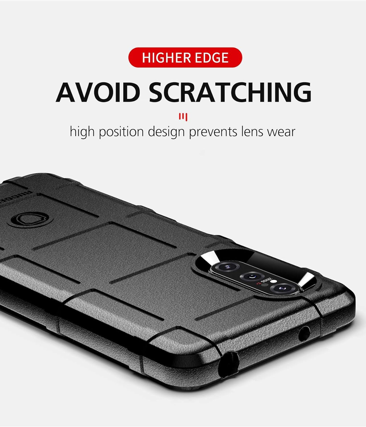 Sony Xperia 5 II Case,Zyzx Heavy Duty Shockproof Military Grade Drop Tested Field Protective Phone Case Super Sturdy TPU Bumper Full Body Rugged Hard Cover for Sony Xperia 5 II, Hd-Black  ZYZX   