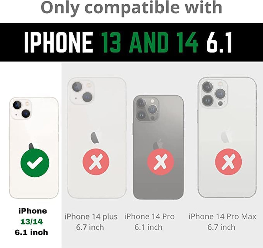 Artsevo Designed for Iphone 14 Case and Iphone 13 Case, 6.6Ft Drop Protection, Full Body Screen Camera Protective Phone Case, Green  ArtsEvo   