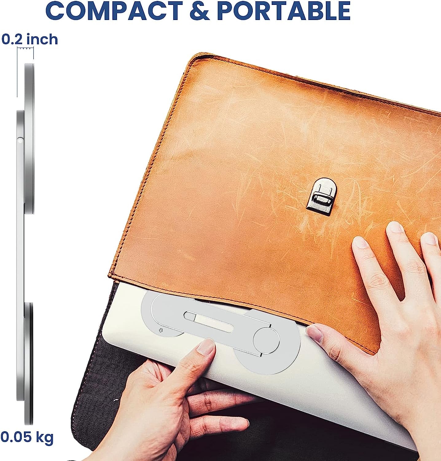 HAMOPY Magnetic Laptop Phone Mount, 180° Adjustable Continuity Camera Mount, Flippable Monitor Side Mount Laptop Extension Bracket, Slim Magsafe Phone Holder for Iphone 14/13/12 Series and More  HAMOPY   