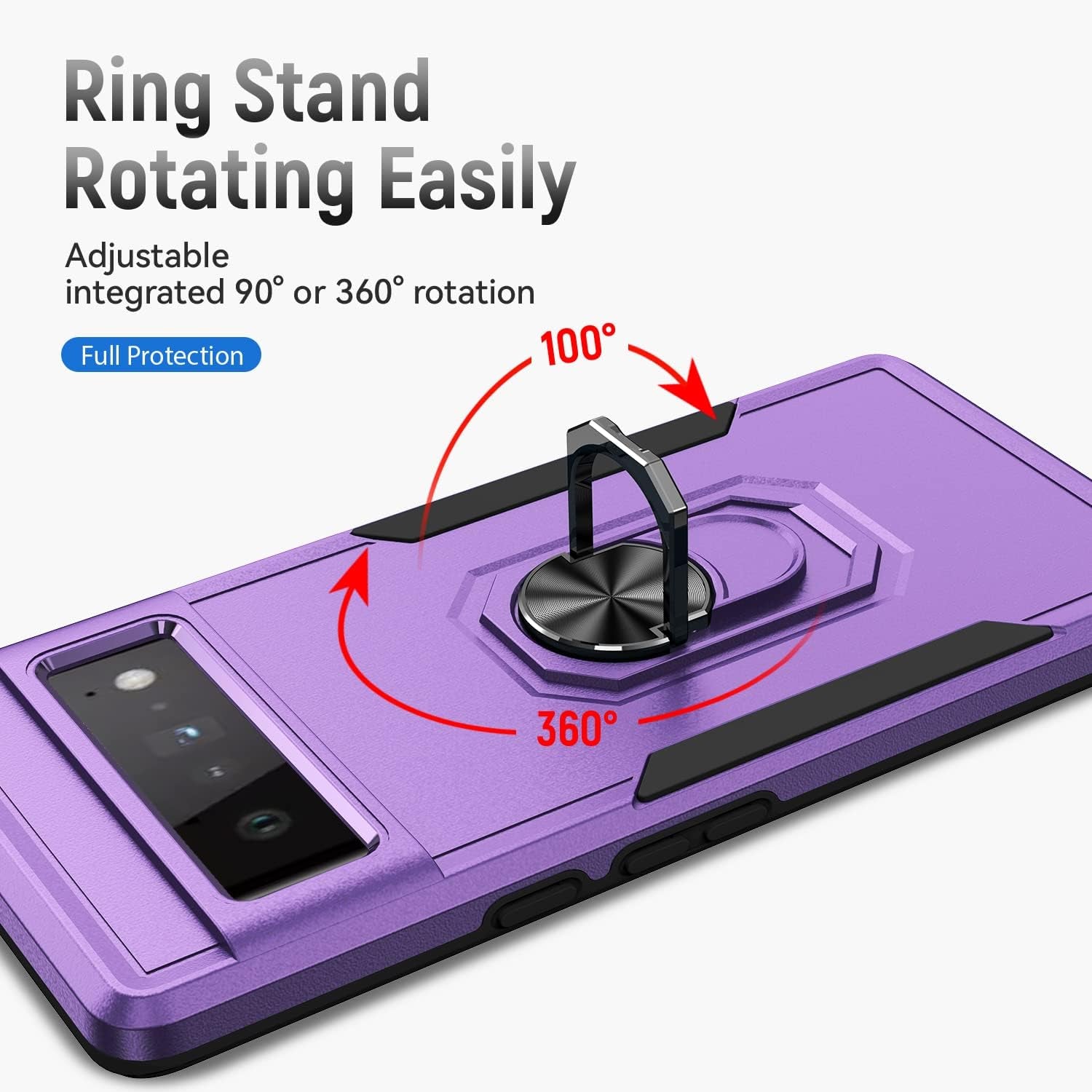 ZICSNE Designed Case for Google Pixel 6 Pro, Shockproof Compatible for Google Pixel 6 Pro (6.7 Inch) & Pixel 6 Pro 2021 Case Not Compatible with Google Pixel 6 (6.4 Inch) (Purple)  ZICSNE   