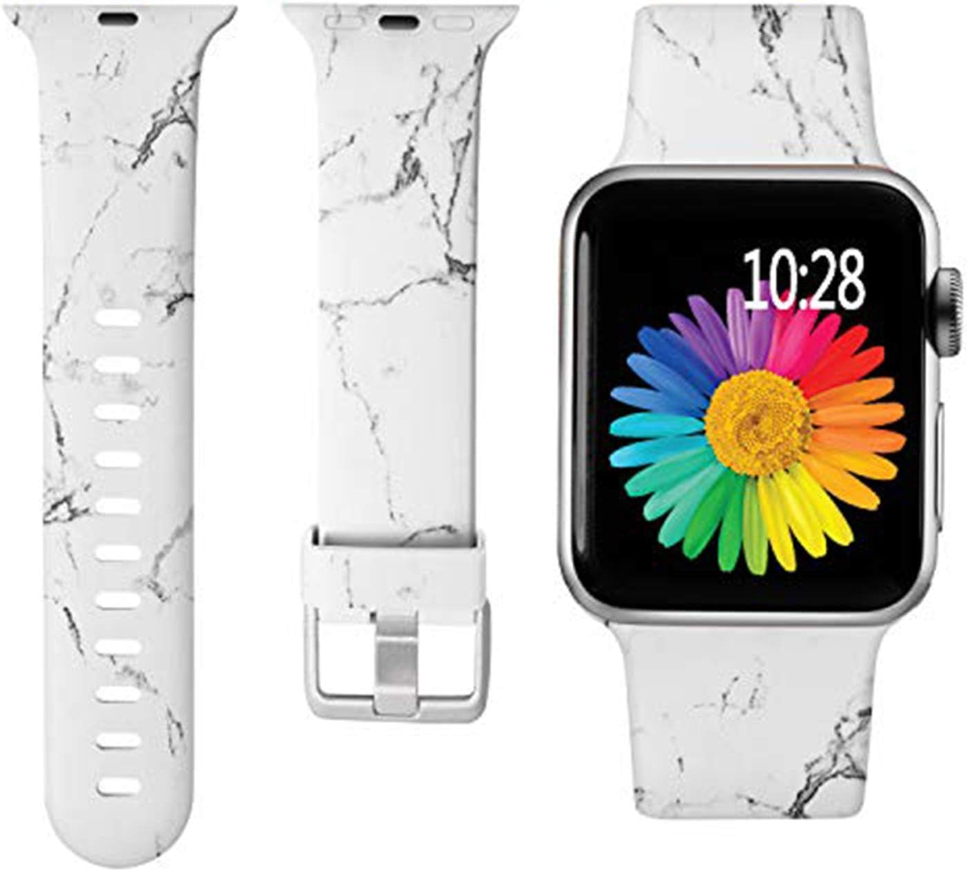 Laffav Compatible with Apple Watch Band 41Mm 40Mm 38Mm Iwatch SE & Ultra & Series 8/7/6/5/4/3/2/1 for Women Men, Sexy Leopard, S/M  Laffav White Marble 42/44/45/49MM M/L 