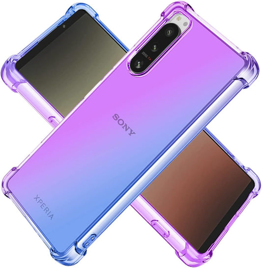 KOARWVC Case for Xperia 5 IV Case, Sony 5 IV XQCQ62B-GC Case, Crystal Clear Case Gradient Slim anti Scratch TPU Shockproof Protective Phone Cases Cover for Sony Xperia 5 IV (Purple/Blue)  KOARWVC   