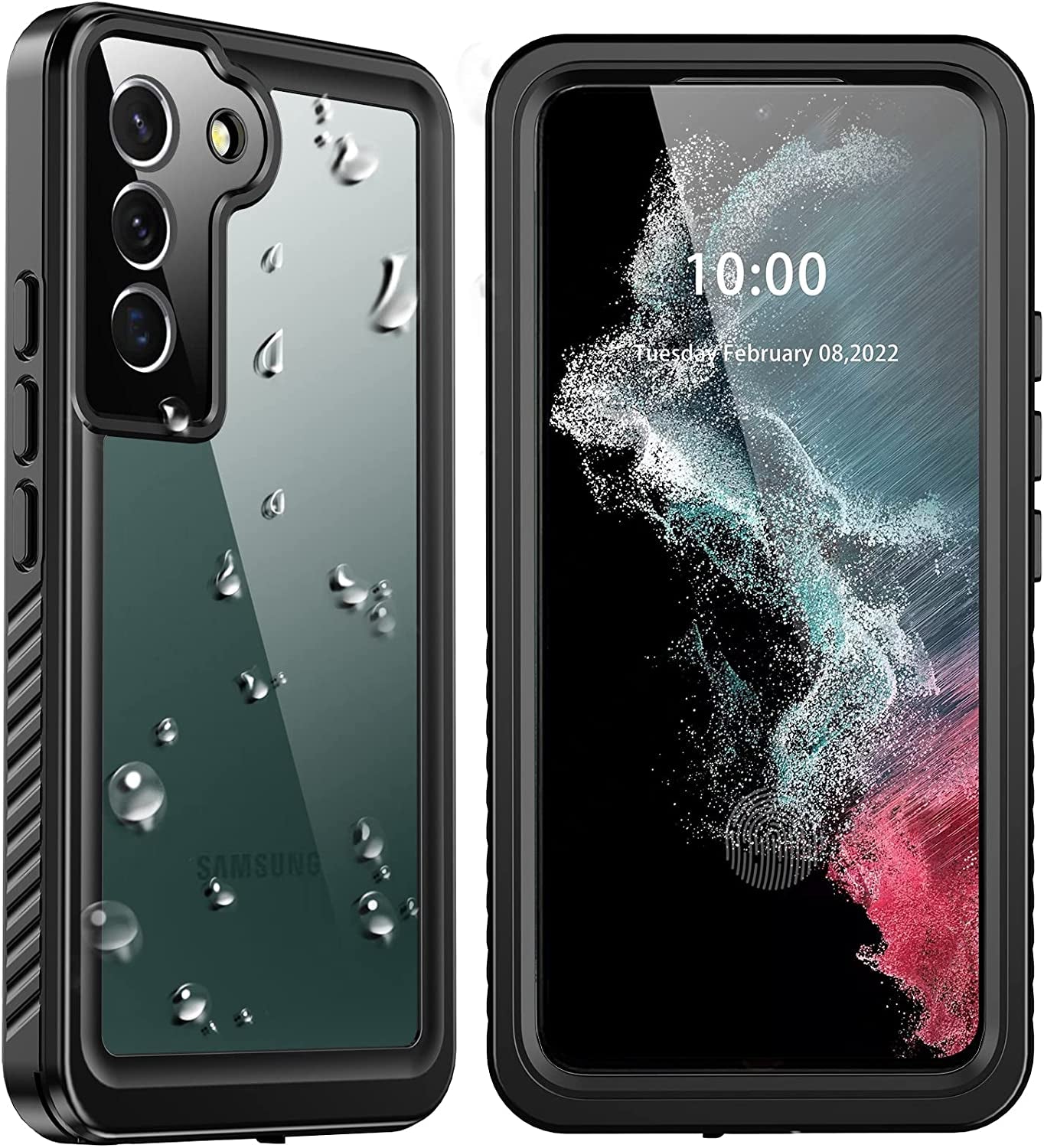 ANTSHARE for Samsung Galaxy S22 5G Case Waterproof Shockproof,Samsung S22 Case with Screen Protector,Full Body Heavy Duty Protective Case for S22 Blue/Clear  ANTSHARE Black/Clear  