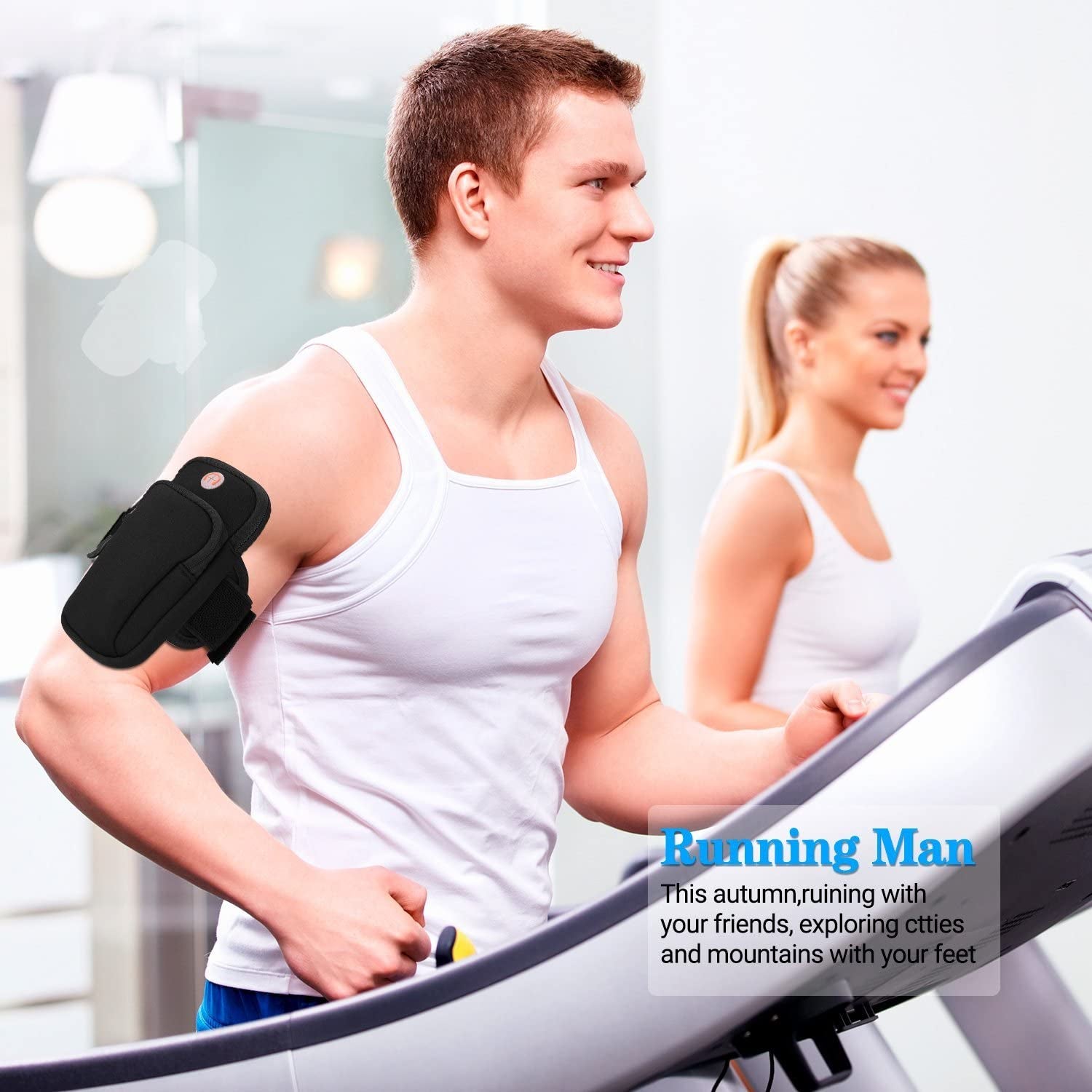 Aiscrofa Cell Phone Armband for Iphone13 12 11 Pro XR XS X 8 7 6 6S, Galaxy S21 Ultra S20 S10 S9 Sweatproof Sports Running Armband with Adjustable Elastic Band & Key Holder for Running, Walking  CN-DG-AST   