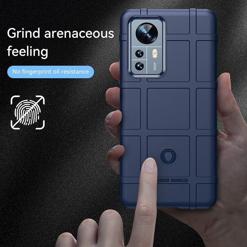 Monwutong Slim Fit Phone Case for Xiaomi 12 Pro, Rugged Shield Case with Military Grade Shockproof,Drop-Tested and Camera Lens Protection Cover for Xiaomi 12 Pro, HD Blue  Monwutong   