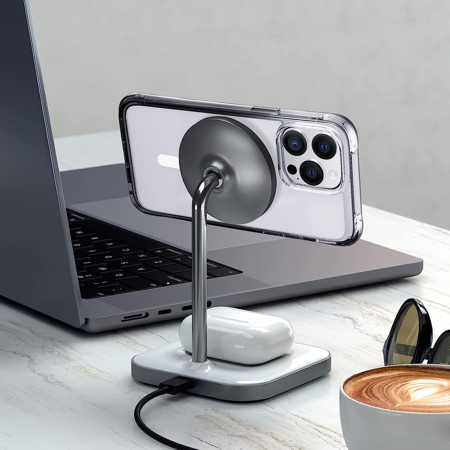 Mkeke Magnetic Designed for Iphone 14 Pro Case with Magsafe [Military Grade Drop Protection] [Not Yellowing] Shockproof Phone Case for Apple Iphone 14 Pro 2022 Black to Clear  Shenzhen Make Technology Company Limited   