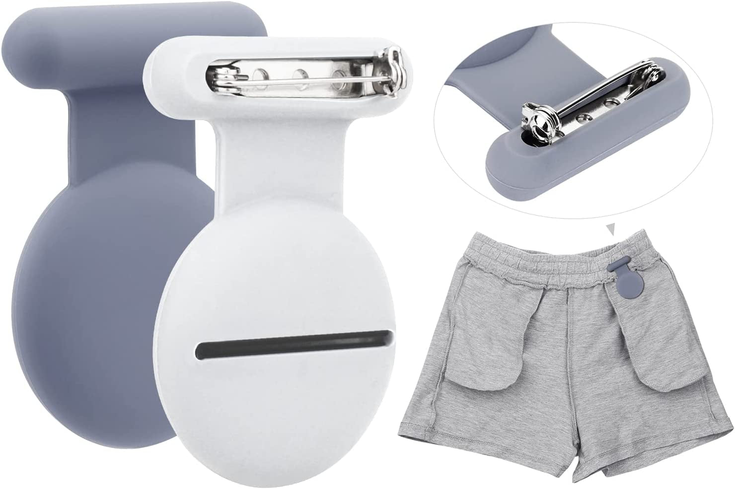 Airtag Hidden GPS Tracker Case,Airtag for Kids,Elderly,Pet,Clothing (Navy Blue&Blue)(Not GPS Included)  WALLFID Pro-Blue&White  