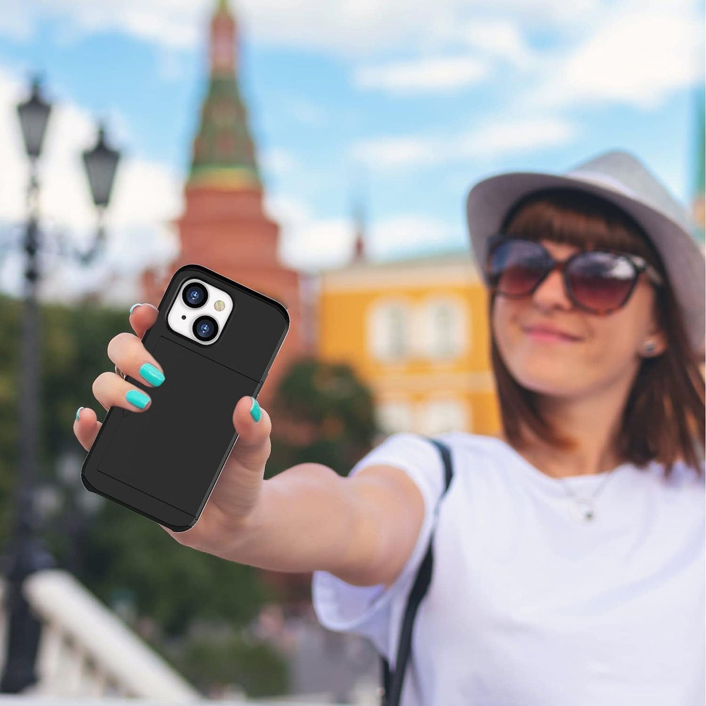 ZUSLAB Wallet Case Compatible with Apple Iphone 13 2021 Phone Case with Card Holder Shockproof anti Scratch Cover with Tempered Glass Screen Protectors[X2Pack] Black  ZUSLAB   