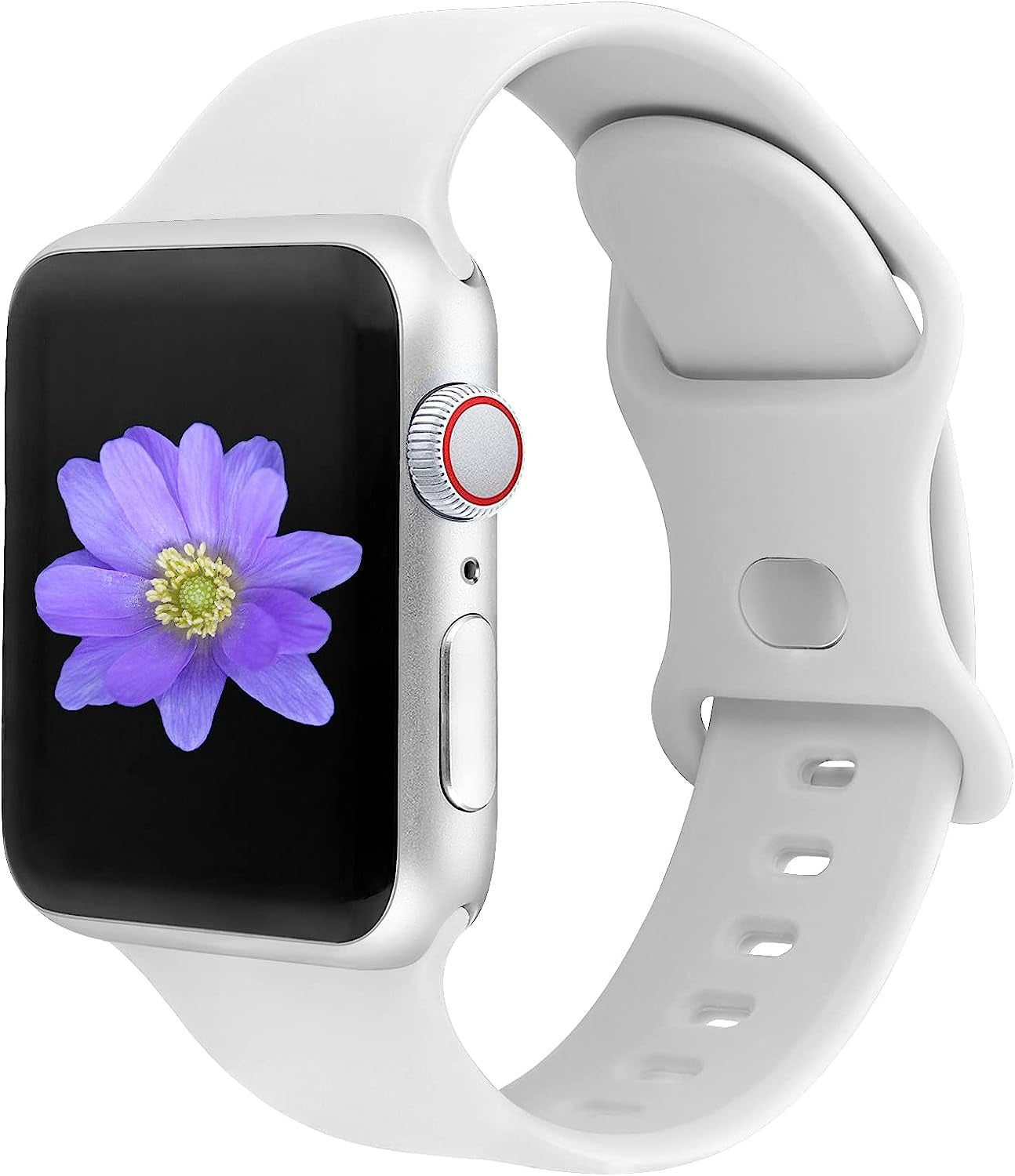 Cindgress Sport Bands Compatible with 42Mm 44Mm 45Mm 41Mm 38Mm 40Mm Apple Watch Bands for Women Men,Compatible with Soft Silicone Apple Watch Series 6 Bands for Women Men Series SE 8 7 6 5 4 3 2 1 Pack  Cindgress White 38mm/40mm/41mm S/M 