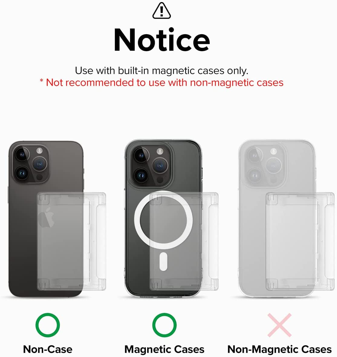 Ringke Magnetic Side Slot Card Holder for Phone Case, Business Card Holder for Back of Phone, ID Credit Card Wallet Compatible with Magsafe, and Iphone 14, 13, 12, Pro Max Mini - Clear Mist  Rearth   