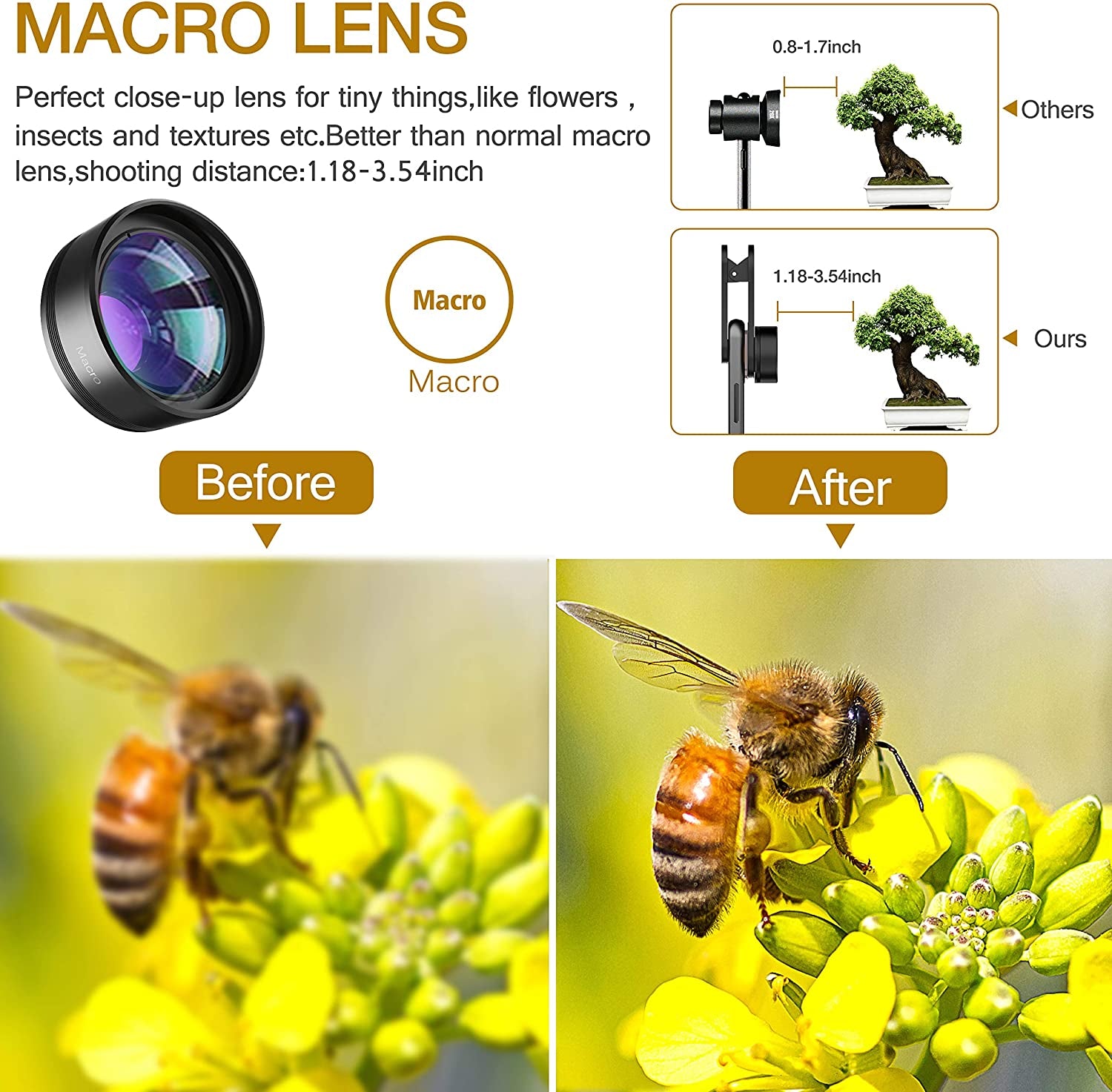 Phone Camera Lens,Upgraded 3 in 1 Phone Lens Kit-198° Fisheye Lens + Macro Lens + 120° Wide Angle Lens,Clip on Cell Phone Lens Kit Compatible with Iphone Samsung Android Smartphones  LEKNES   