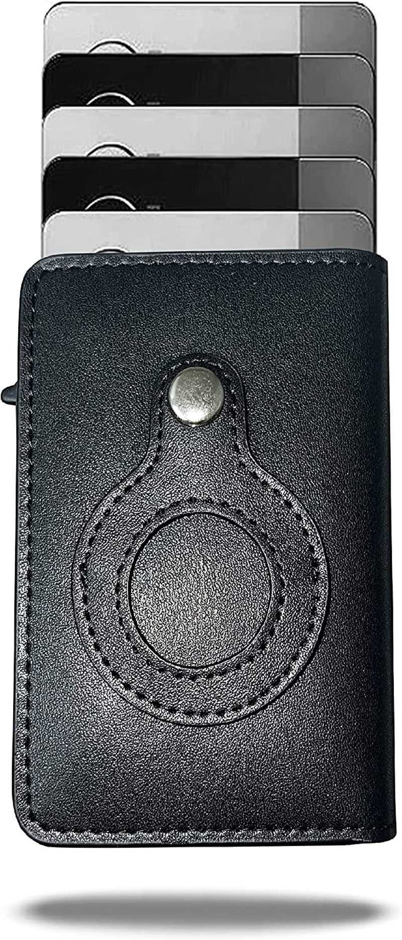 Leather Airtag Wallet RFID Blocking (Trifold, Bifold, and Money Clip Wallets, Black Genuine Leather)  Guangzhou Dolly Import & Export Co., Ltd.   