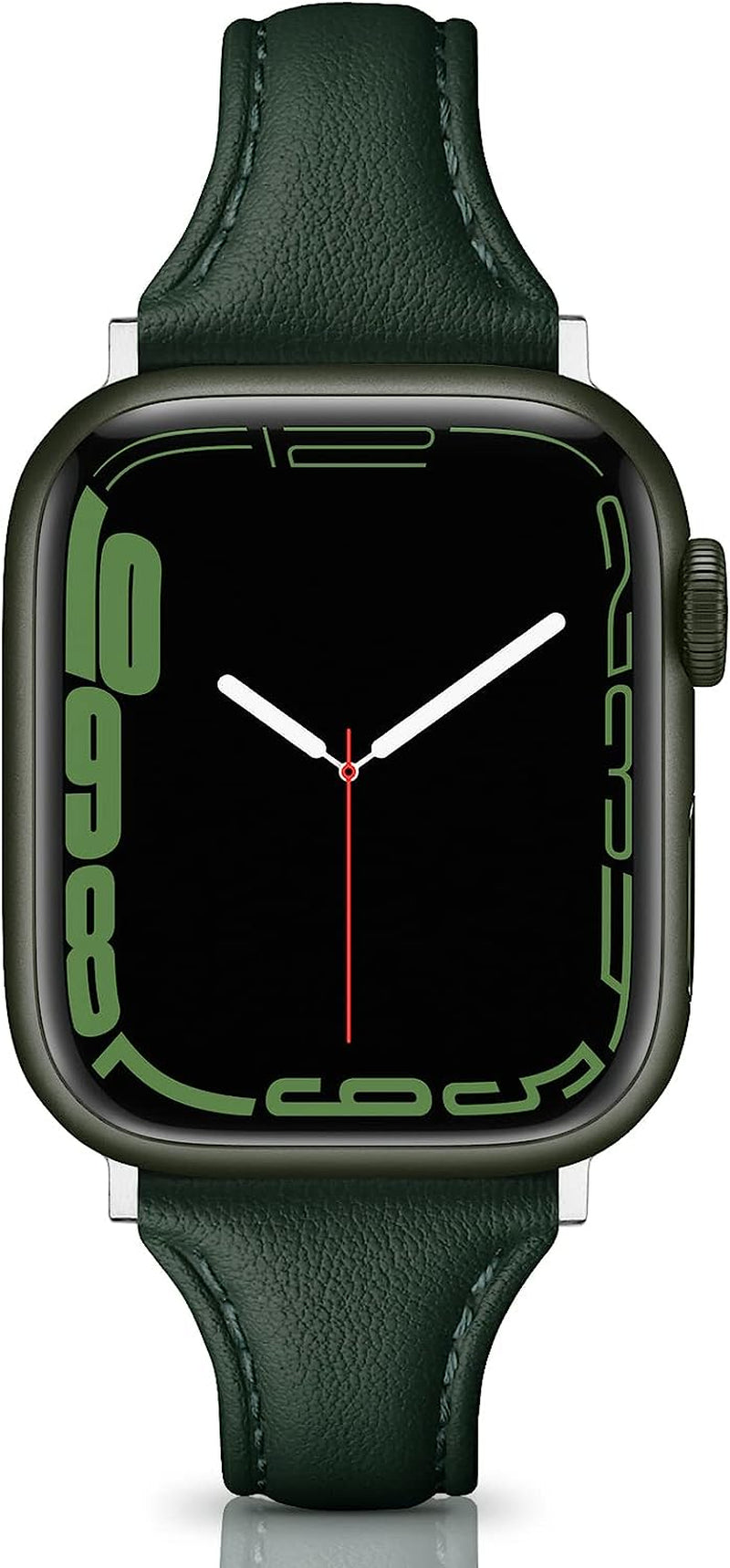 Eyamumo Leather Band Compatible for Apple Watch Band 38Mm 40Mm 41Mm, Slim Thin Elegant Genuine Leather Strap Compatible for Iwatch Series 8, 7, 6, 5, 4, 3, 2, 1, SE, Sport & Edition for Women  Eyamumo Mount Green 38mm / 40mm / 41mm 