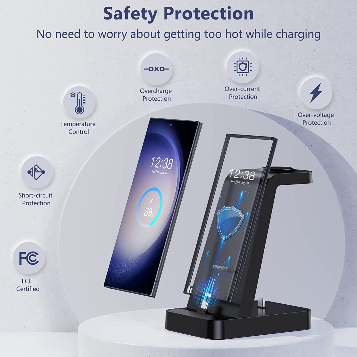 Charging Station for Samsung: 3 in 1 Fast Charger Station for Samsung S23 Ultra S22 S21 Note20 10 Z Flip Z Fold - Wireless Watch Charger for Galaxy Watch 5 Pro 4 3, Galaxy Buds Charging Dock Stand  SHENZHEN GTL TECHNOLOGY CO .,LTD   