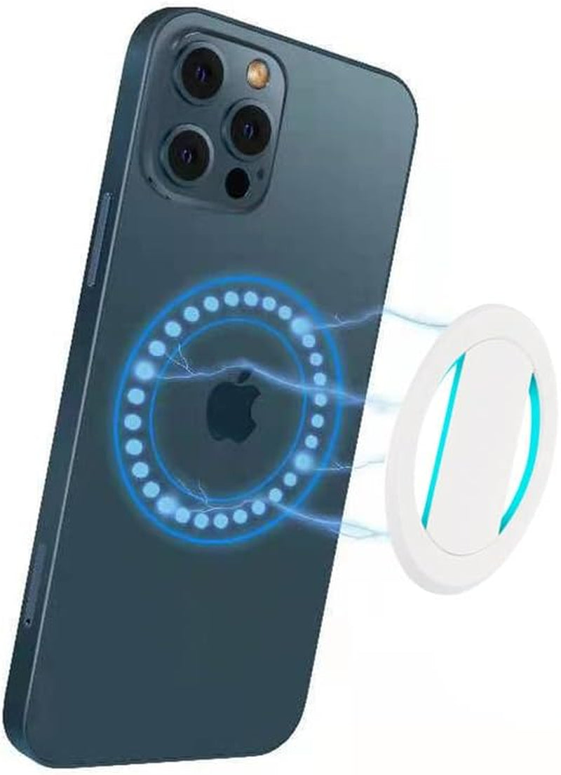 Doxwater Magnetic Phone Holder Slim Folding Phone Holder Detachable Phone Grip Elastic Silicone Finger Hold Phone Ring for All Smartphones  Doxwater Blue-White  