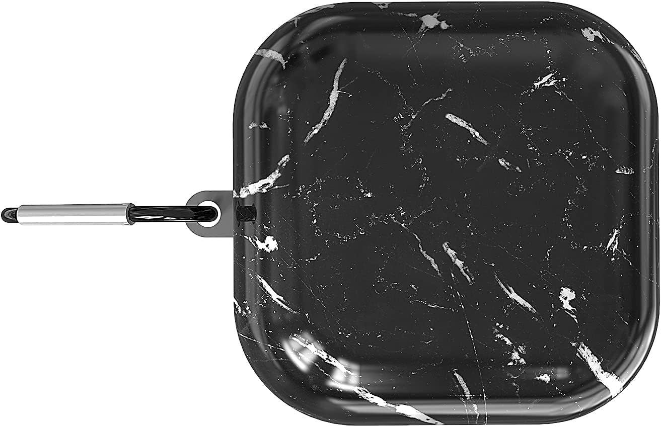 Geekria PC Case Cover Compatible with Beats Powerbeats Pro True Wireless Earbuds, Earphones Skin Cover, Protective Carrying Case with Keychain Hook, Charging Port Accessible (Marble Black)  Geekria   