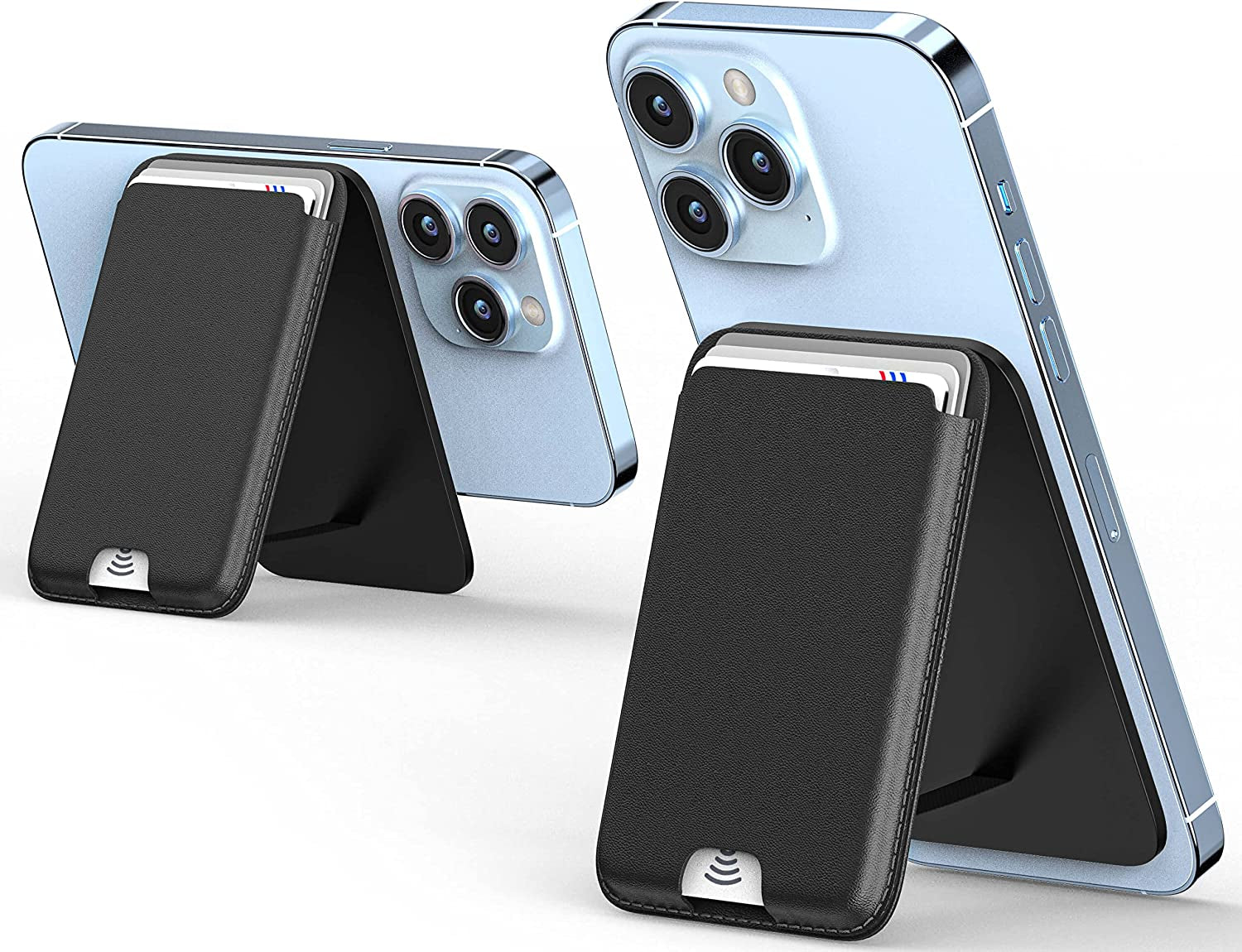 MAGKOTA Magsafe Wallet Stand Compatible with Iphone 14 Pro Max/14 Pro/14 Plus/14/Iphone 13 Pro Max/13 Pro/13/Iphone 12 Pro Max/12 Pro/12,Iphone Leather Wallet with Magnetic Stand, Max 3 Cards  MAGKOTA   