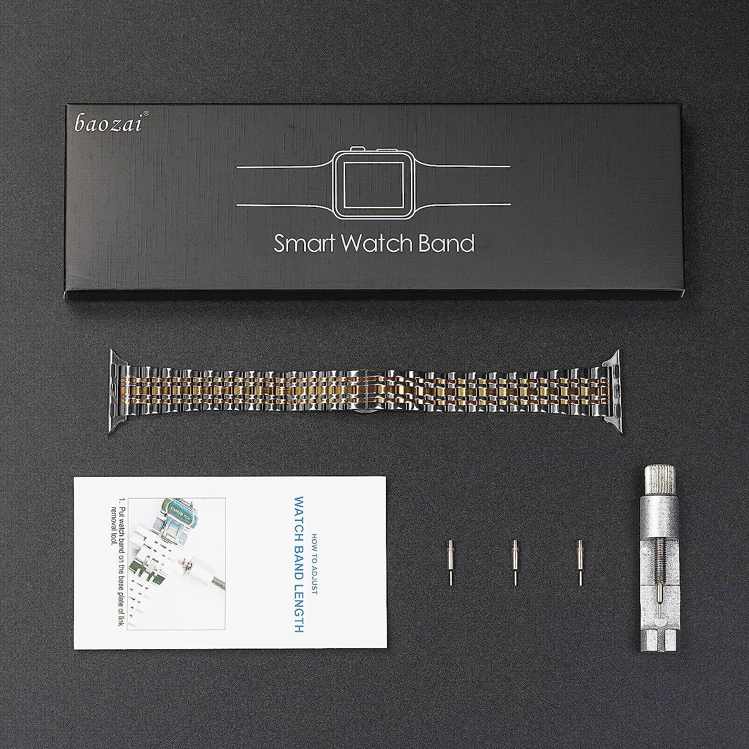 Baozai Thin Band Compatible with Apple Watch Band 49Mm 45Mm 44Mm 41Mm 40Mm, Women Slim Stainless Steel Metal Wristband for Apple Watch Series 8/7/6/5/4/Se/Ultra  baozai   