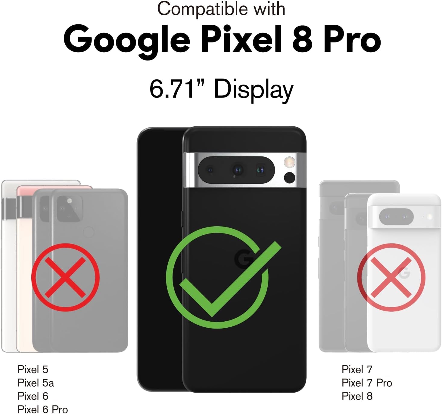 VENA Vcommute Wallet Case Compatible with Google Pixel 8 Pro (2023), (Military Grade Drop Protection) Flip Leather Cover Card Slot Holder with Kickstand - Space Gray  Vena   