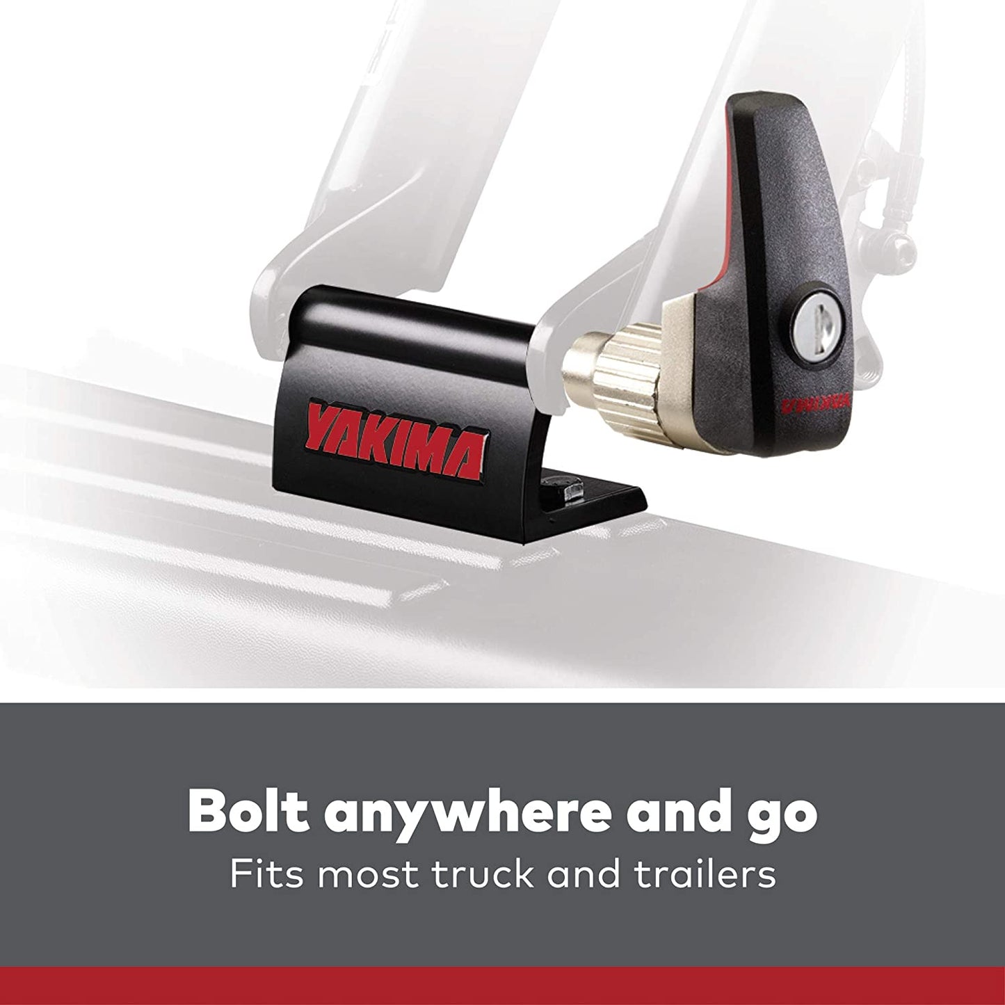 YAKIMA - Locking Blockhead Permanent Locking Fork Mount Bike Rack for Transporting Bikes on Trucks and Trailers with Flat Beds  YAKIMA   