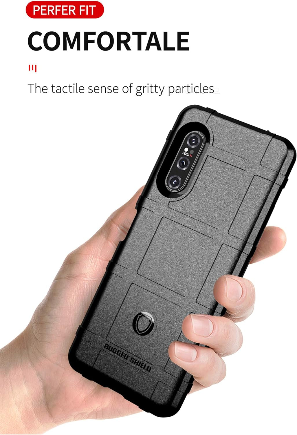 Sony Xperia 5 II Case,Zyzx Heavy Duty Shockproof Military Grade Drop Tested Field Protective Phone Case Super Sturdy TPU Bumper Full Body Rugged Hard Cover for Sony Xperia 5 II, Hd-Black  ZYZX   