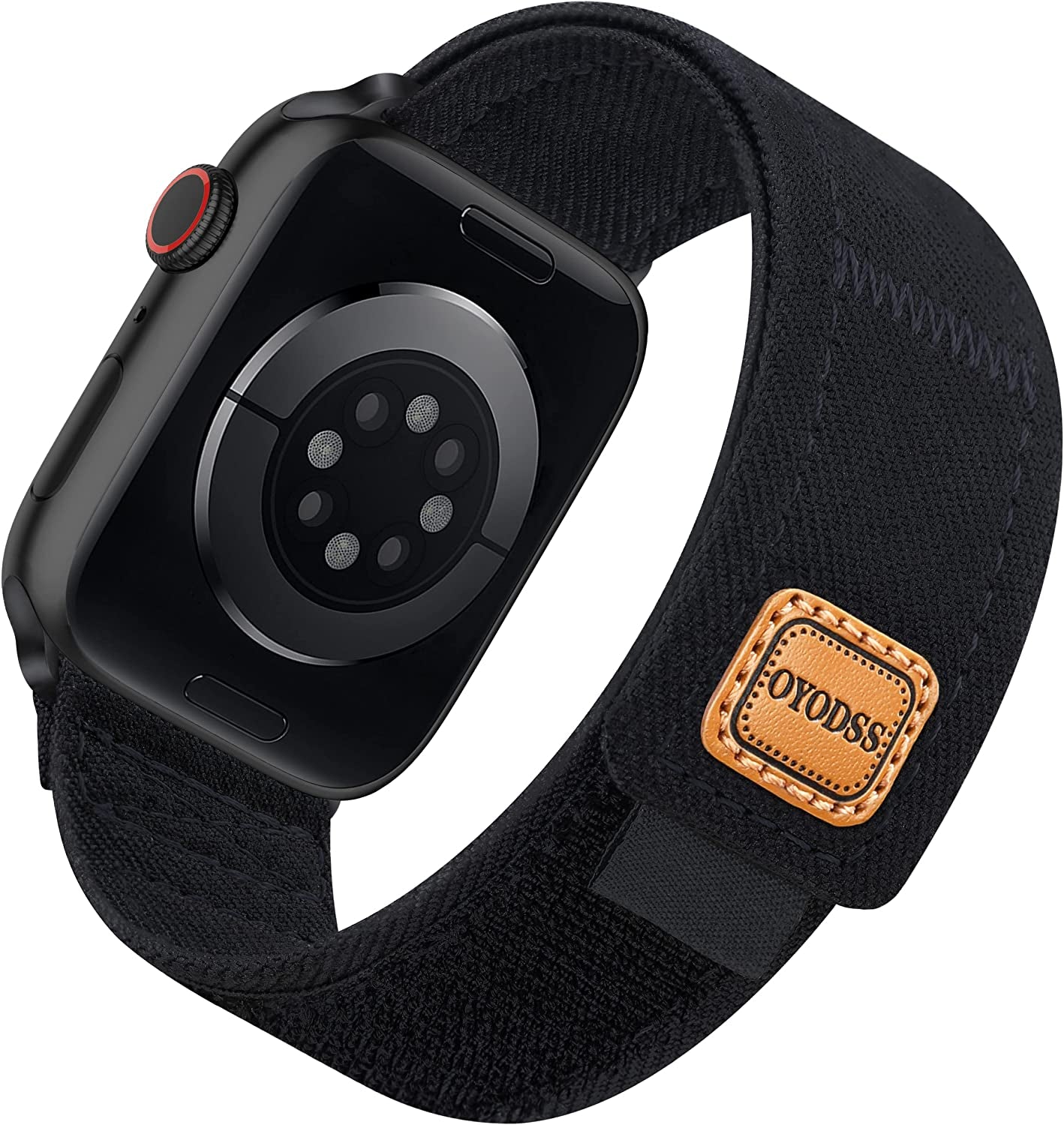 OYODSS Woven Fabric Cloth Band Compatible with Apple Watch Bands 38Mm 40Mm 41Mm 42Mm 44Mm 45Mm 49Mm, Adjustable Breathable Sport Strap for Iwatch Ultra Series 8/7/6/5/4/3/2/1 SE Women Men  OYODSS Black 42/44/45/49MM 