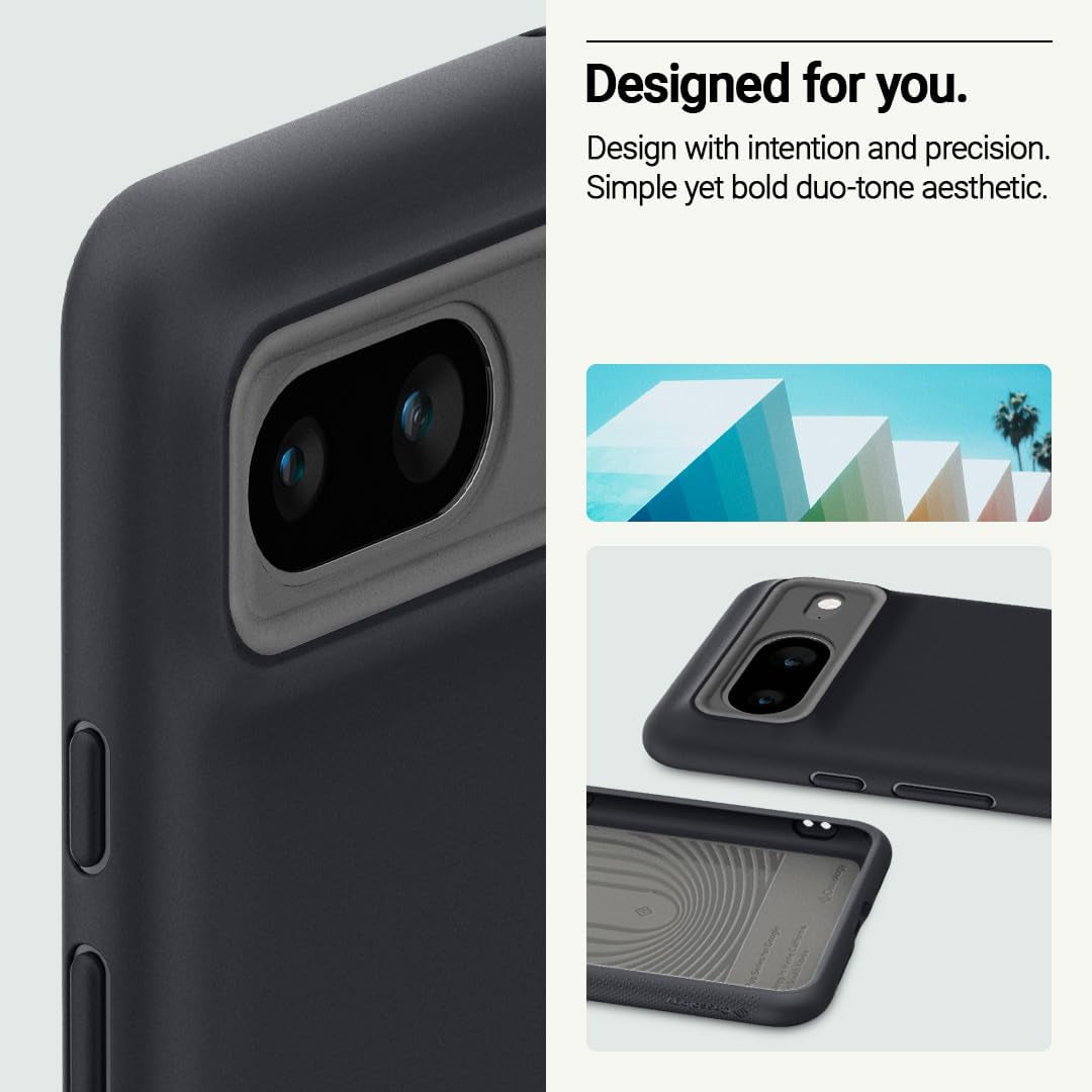 Caseology Nano Pop Silicone Case Compatible with Google Pixel 8 Case 5G [Military Grade Drop Tested](2023) - Black Sesame  Caseology   