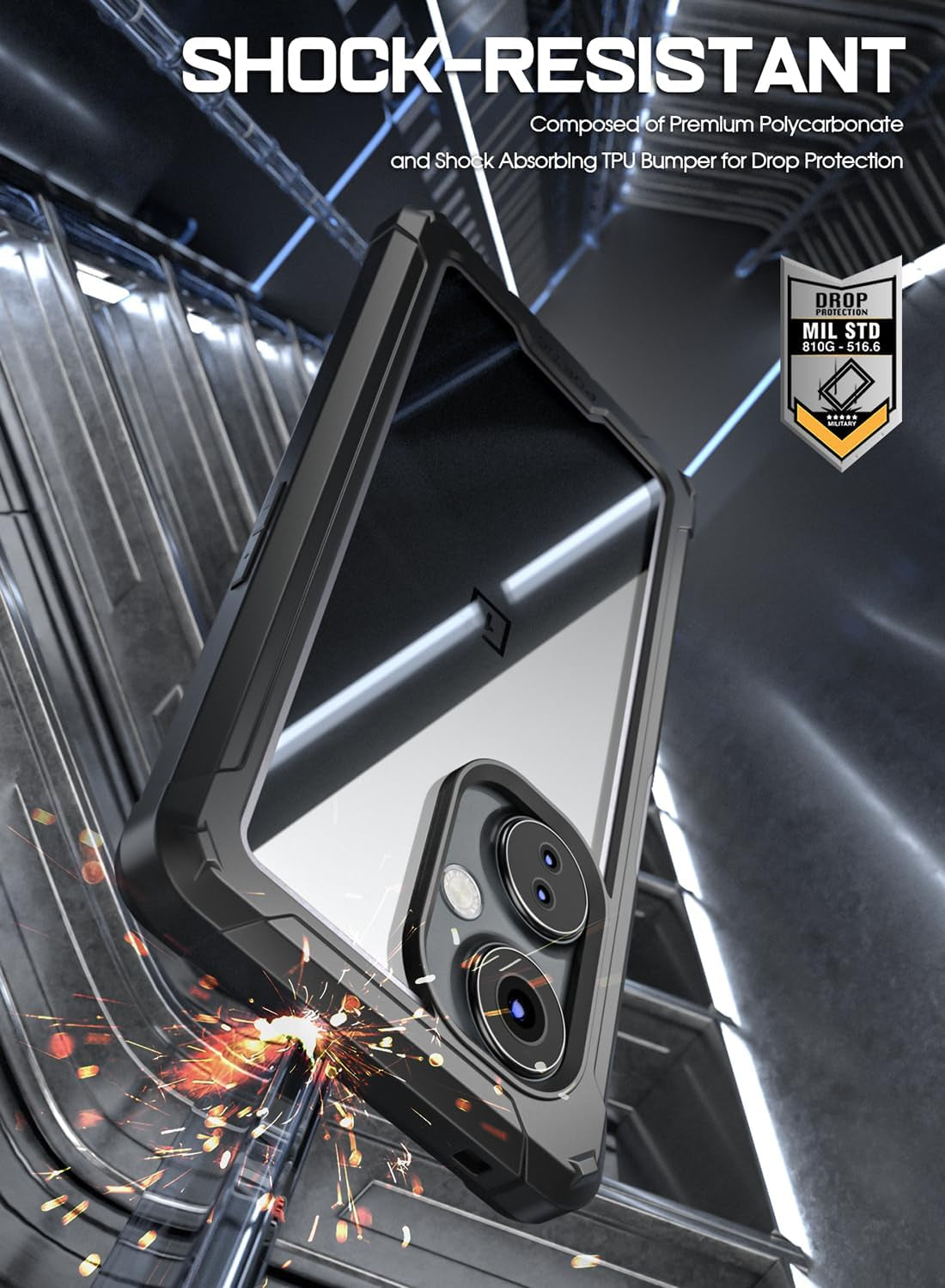 Poetic Guardian Case Designed for Oneplus Nord N30 5G, [20FT Mil-Grade Drop Tested], Full Body Hybrid Shockproof Bumper Cover with Built-In Screen Protector, Black/Clear  Poetic   