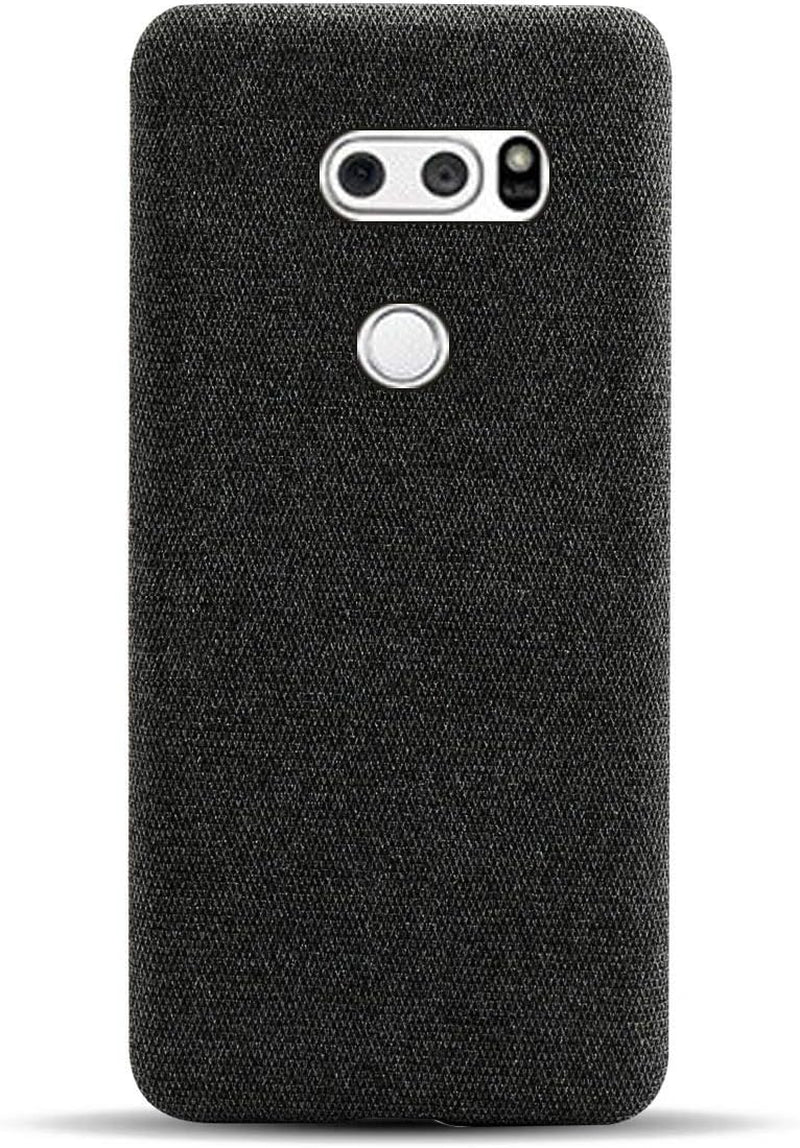 Grandcase LG V30 Case,Ultra-Thin Felt Cloth Anti-Fingerprint Shock Absorber Protective Cover for LG V30 6.0" -Black  Grandcaser   