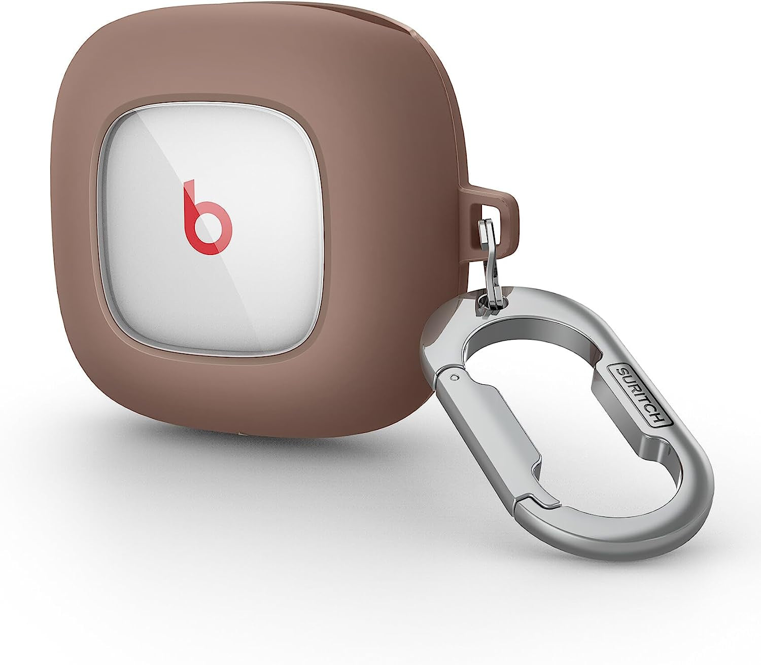 SURITCH Beats Fit Pro Case Cover Protector, Shock-Absorbing Protective TPU Shell for Beats Fit Pro Charging Case 2021 Earbuds Secure Locking System with Anti-Lost Keychain, Dune  SURITCH   