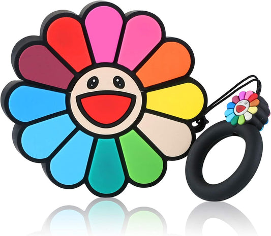 Joysolar for Airpods Pro 2019/Pro 2 Gen 2022 Case Cute 3D Cartoon Character Soft Silicone Air Pods Pro Fashion Funny Cover, Kawaii Fun Keychain Design Girls Boys, Cases for Airpod Pro Color Flower  TopSZ   