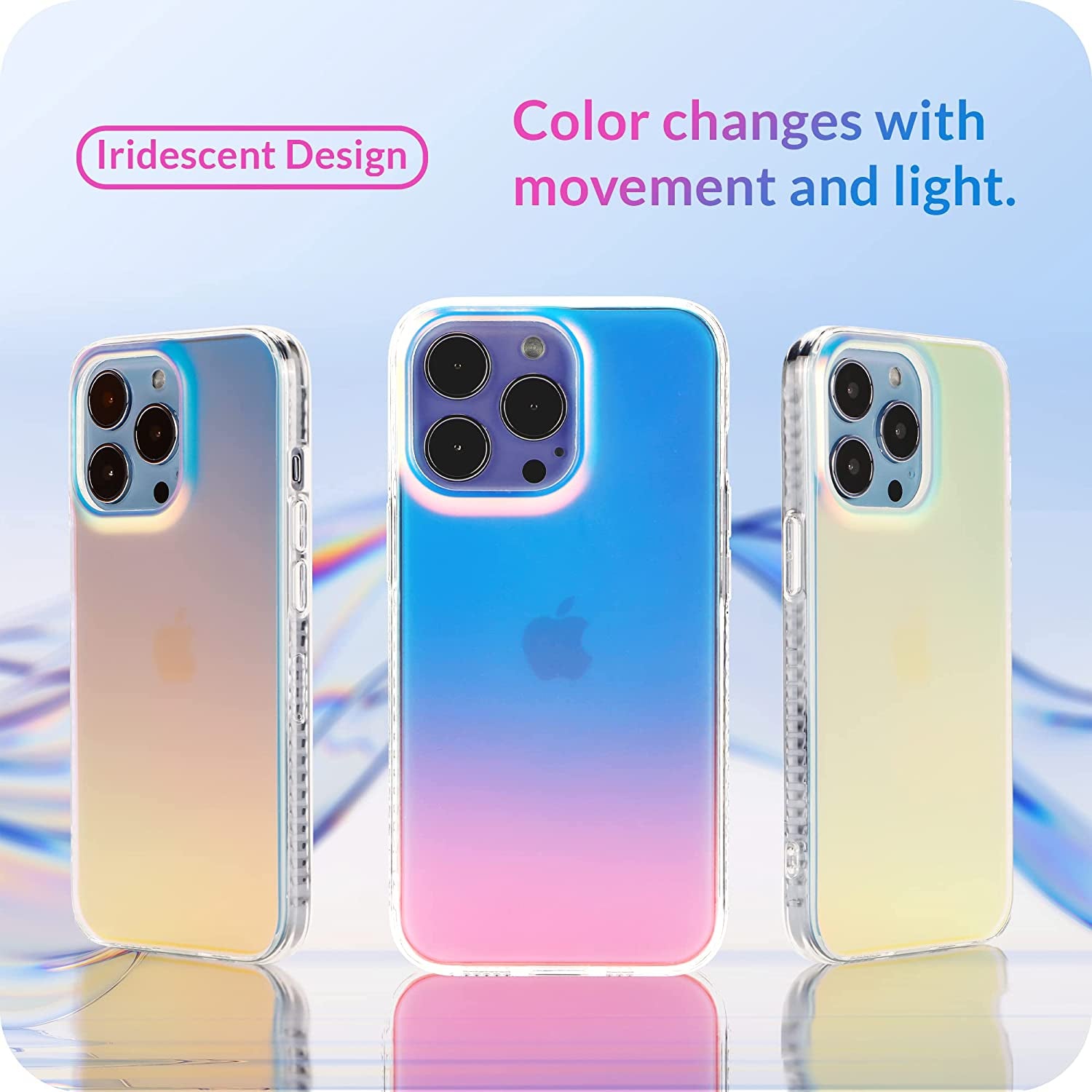LONLI Hue - for Iphone 14 Pro Max - Fluorescent Iridescent Matte Phone Case - Just in Case Series  LONLI CO., LIMITED   