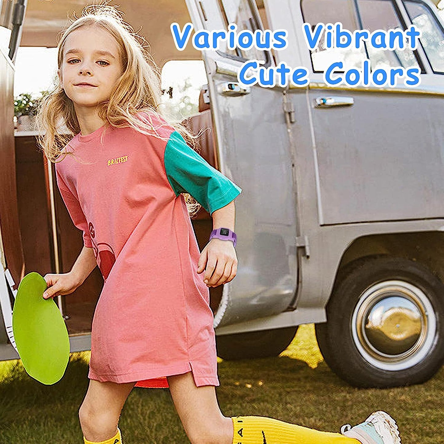 Eseekgo Elastic Bands Compatible with Garmin Vivofit Jr 3 Bands for Kids, Colorful Nylon Stretchy Loop Straps with Protective Case Adjustable Replacement Bands Accessories for Girls Boys  eseekgo   