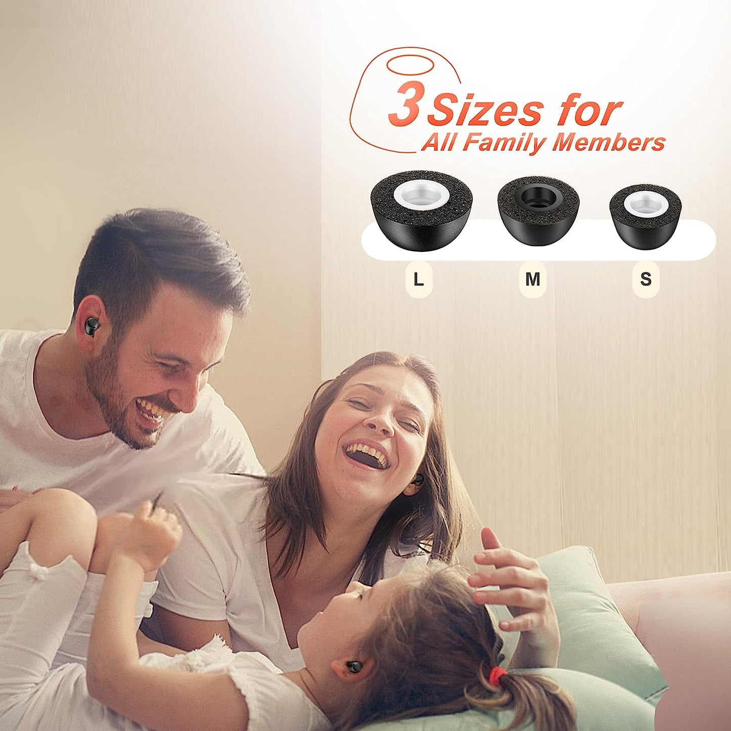 AHBTEYM Memory Foam Ear Tips for Google Pixel Buds Pro Silicone Case Cover with Keychain,Anti-Lost Strap,Anti-Slip Foam Tips for Pixel Buds Pro 2022 3 Pairs S/M/L (Black Case+Black Strap+Black Eartip)  AHBTEYM   