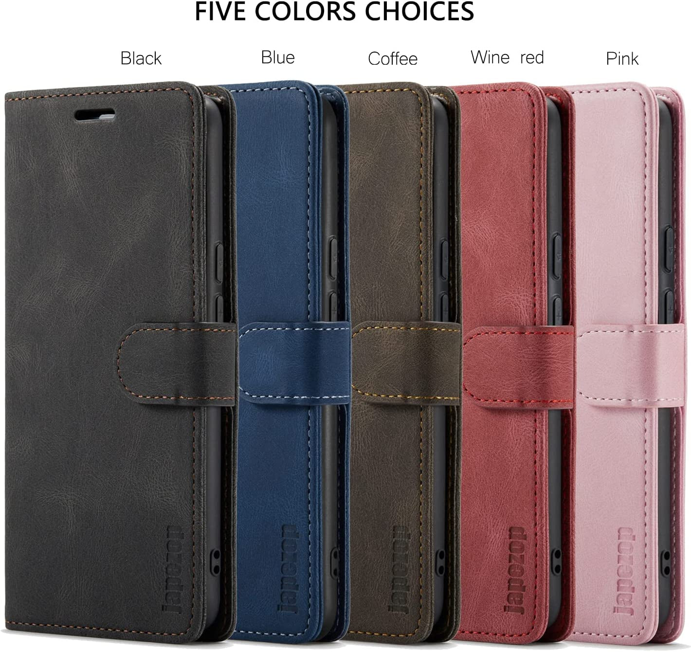 Google Pixel 6 5G Case,Google Pixel 6 5G Wallet Case with [RFID Blocking] Card Holder Kickstand Magnetic,Leather Flip Case for Google Pixel 6 5G 6.4 Inch (Wine Red)  japezop   