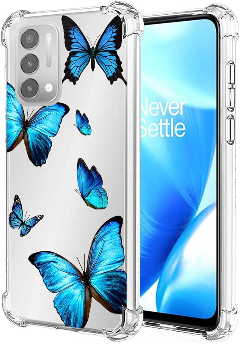 Zoeirc Case for Oneplus Nord N200 Case, Oneplus N200 5G Clear Case for Girls, Soft TPU 360 Full Body Shockproof Hybrid Bumper Crystal Clear Phone Case Cover for Oneplus Nord N200 5G (Floral Prints)  Zoeirc Butterfly  
