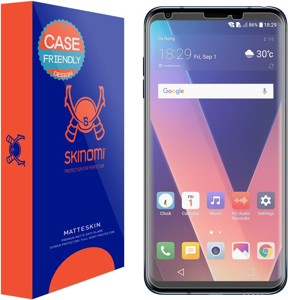 Skinomi Matte Screen Protector Compatible with LG V35 Thinq (LG V30, V30S Thinq, V30S+ Thinq)(2-Pack)(Case Friendly) Anti-Glare Matte Skin TPU Anti-Bubble Film  Skinomi   